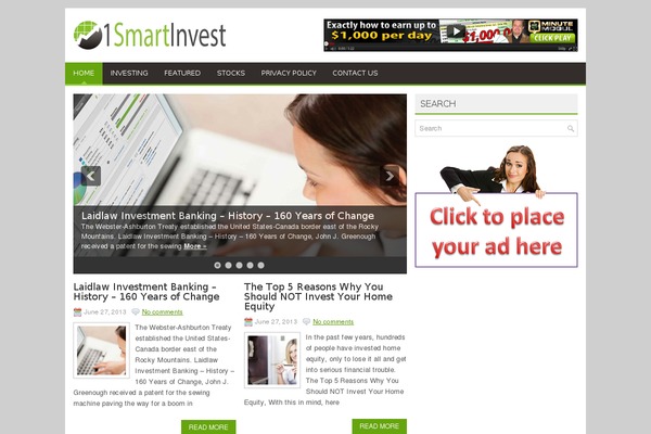 MyFinance theme site design template sample