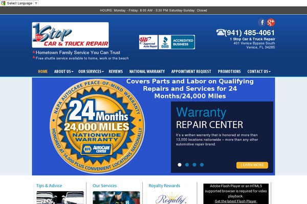 1stopcarrepair.com site used Collisiontemplate