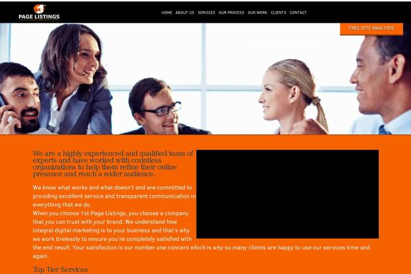Marketing theme site design template sample
