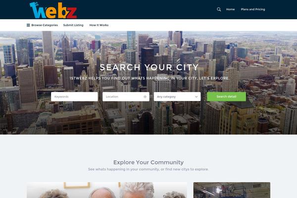 Listify theme site design template sample