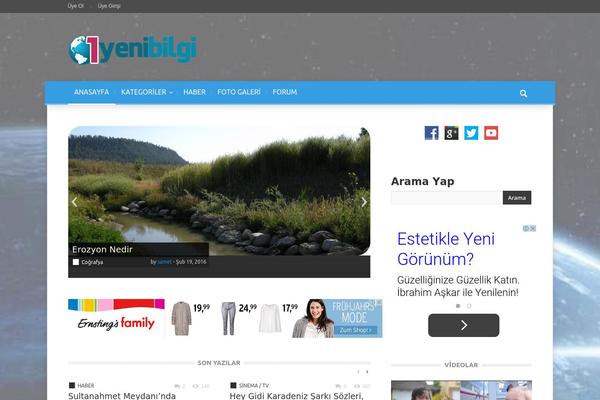 Magazin theme site design template sample