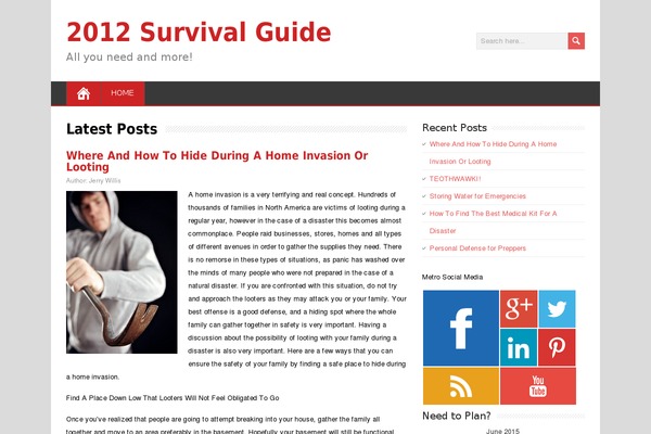 MineZine theme site design template sample