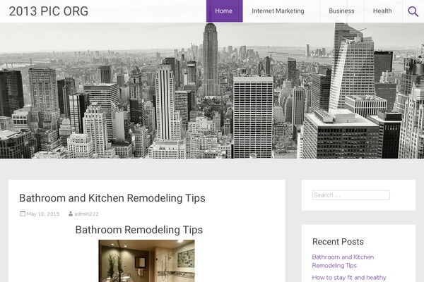 Radiate theme site design template sample