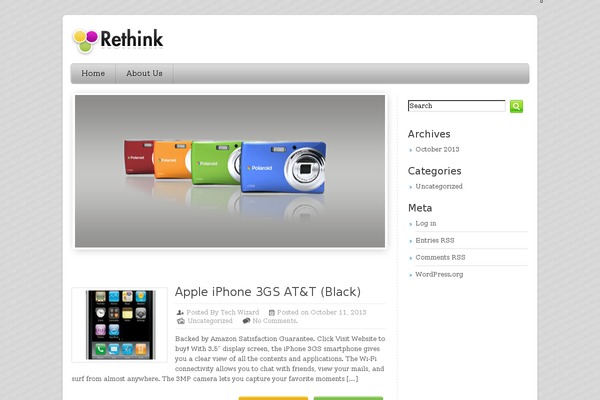 ReThink theme site design template sample