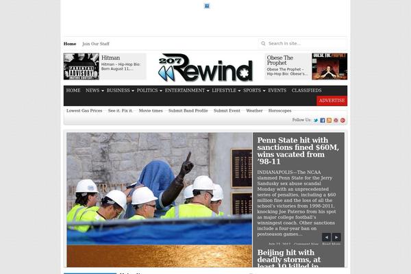 City Desk theme site design template sample