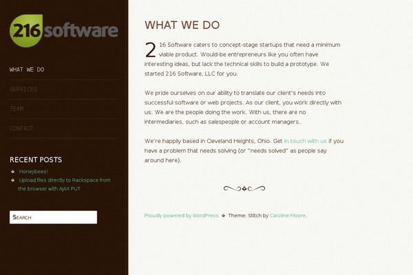 Stitch theme site design template sample