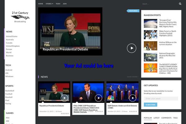 Videoz theme site design template sample