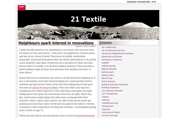 RedLine theme site design template sample