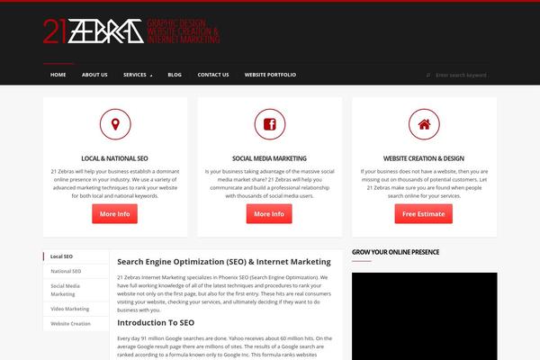 Gravity theme site design template sample