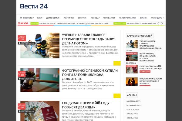 Site using Candy Social Widget plugin