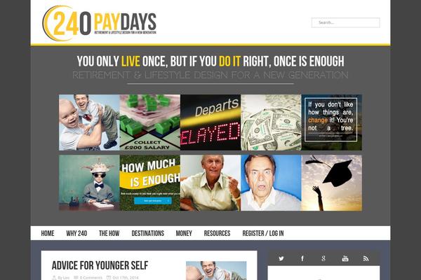 Easy Blog theme site design template sample
