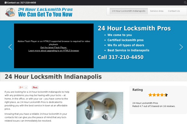 24hourlocksmithindianapolis.net site used Ppl Ninja Theme