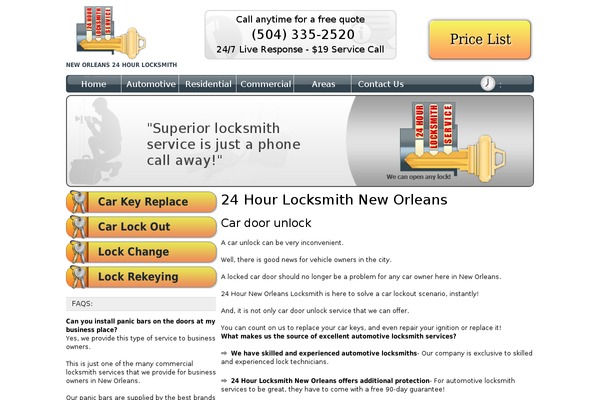 24hourlocksmithneworleans.com site used Yellow