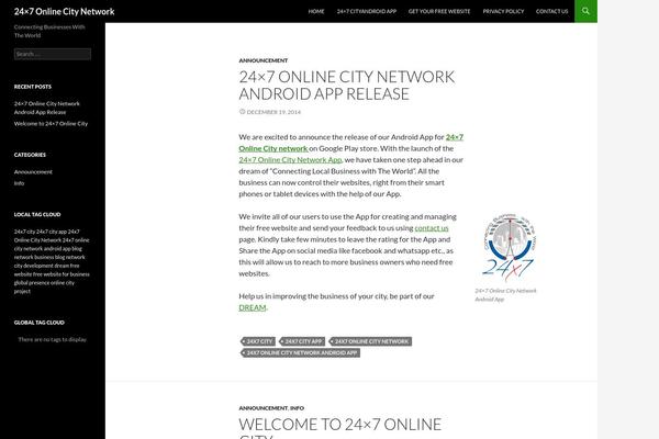 Twenty Fourteen theme site design template sample
