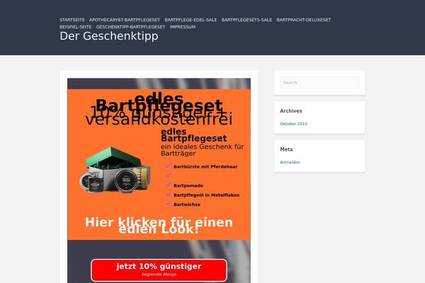 Current theme site design template sample