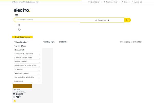 Electro theme site design template sample