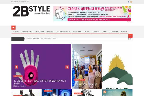 Editorial theme site design template sample