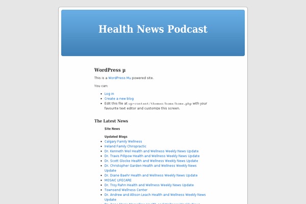 Home theme site design template sample