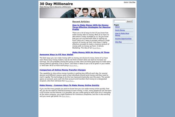 Classic theme site design template sample