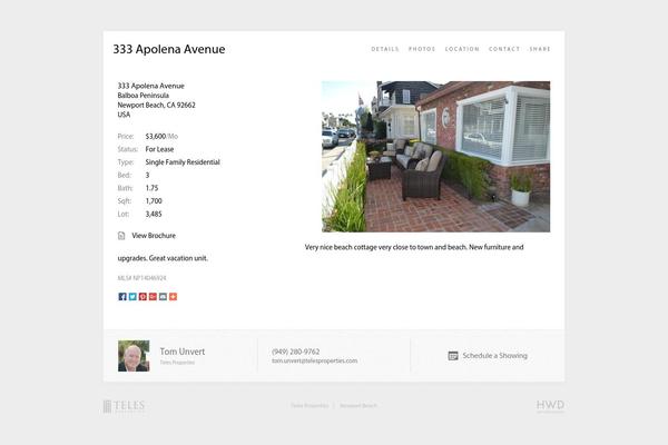 Teles theme site design template sample