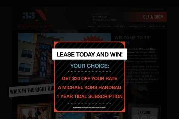 33northapartments.com site used 33