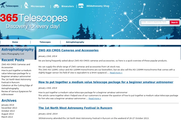 365telescopes.com site used 365