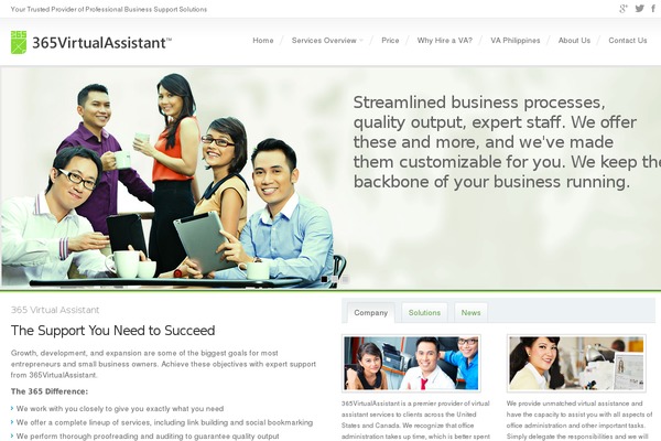 365virtualassistant.com site used Attixx