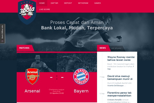 3bola.com site used Equipo