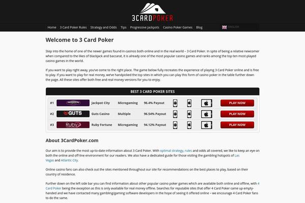 3cardpoker.com site used 3cardpoker