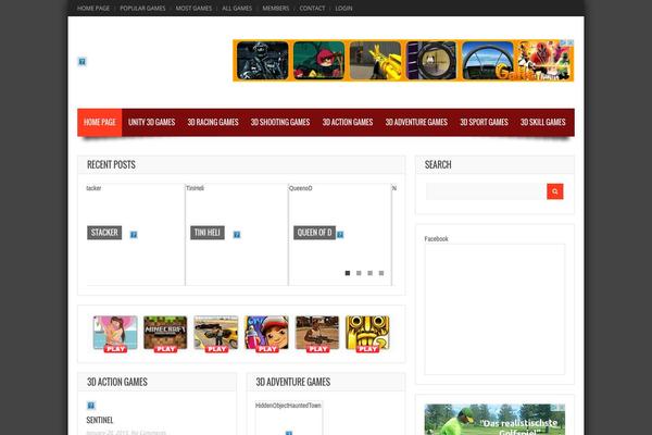 Gameleon theme site design template sample