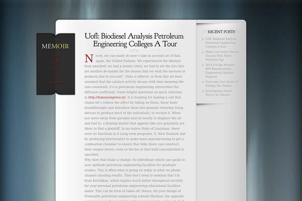 Memoir theme site design template sample