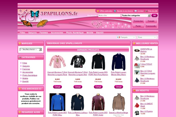 3papillons.fr site used Sabaz-urdu