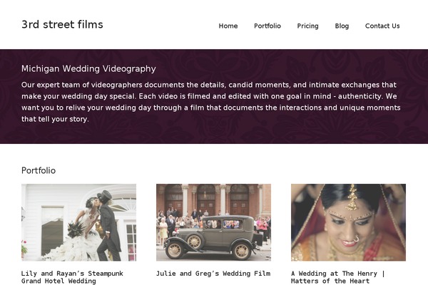 Modern Portfolio Pro theme site design template sample