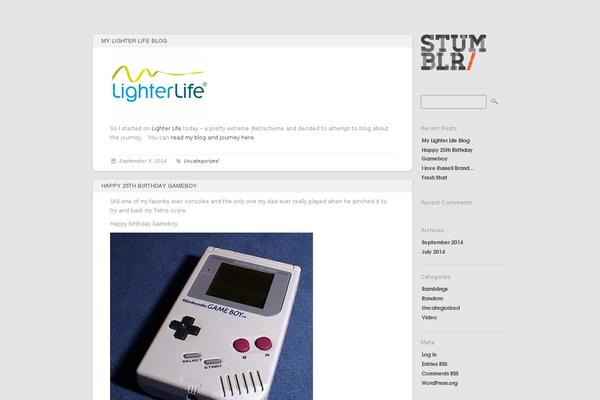 Stumblr theme site design template sample