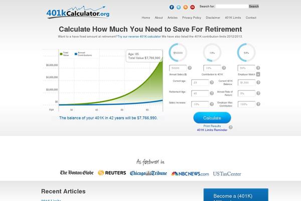 401k theme websites examples