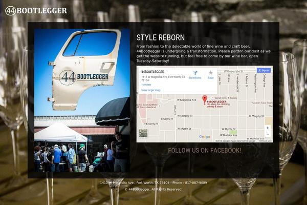 44bootlegger.com site used SKT Full Width
