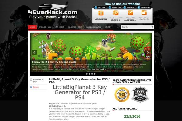 Hitgames theme site design template sample