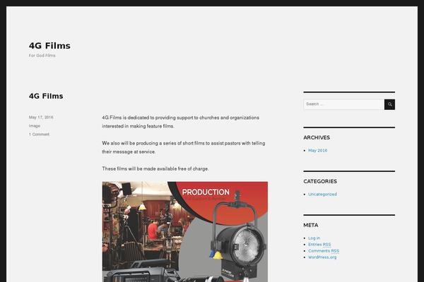 Twenty Sixteen theme site design template sample