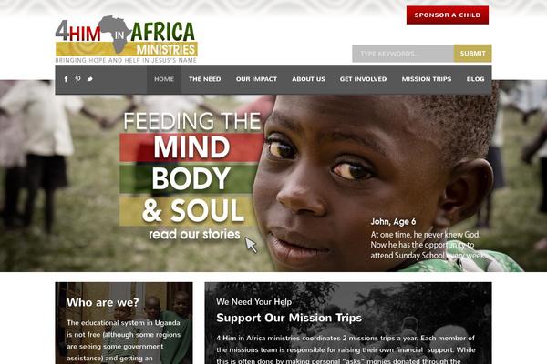 Chariti-child theme site design template sample