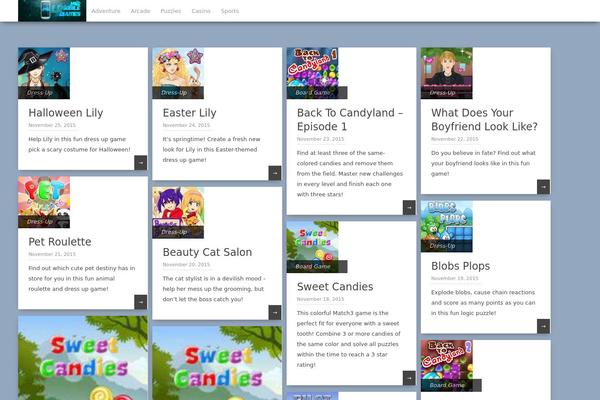 Pinbin theme site design template sample