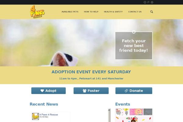 Pet-rescue theme site design template sample