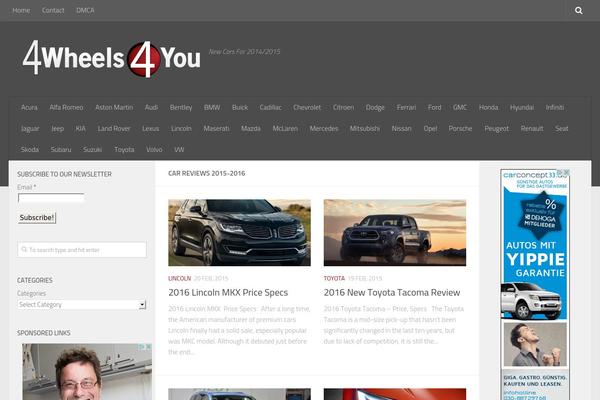 Hueman theme site design template sample