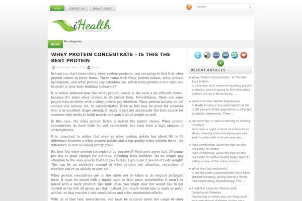 Ihealth theme site design template sample
