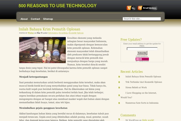 Greentech theme site design template sample