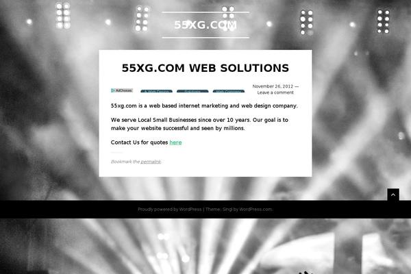 Singl theme site design template sample