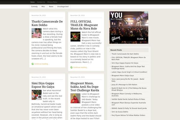 Fresh News theme site design template sample