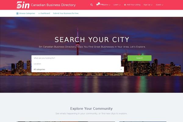 Listify theme site design template sample