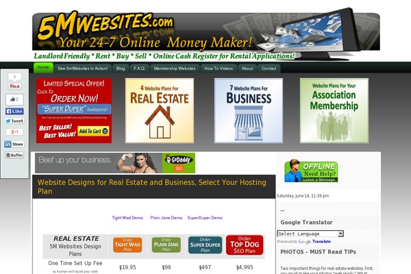 FlexSqueeze theme site design template sample