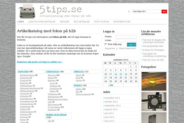 Site using Article Directory plugin
