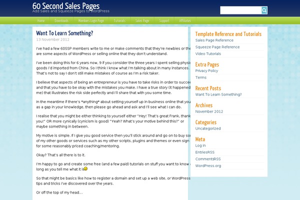 60secondsalespages.com site used Mst010